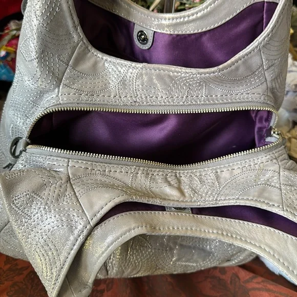 Coach Silver Shoulder Bag - Picture 2 of 11